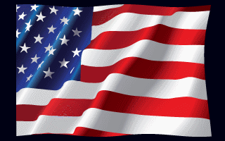 3D waving american flag